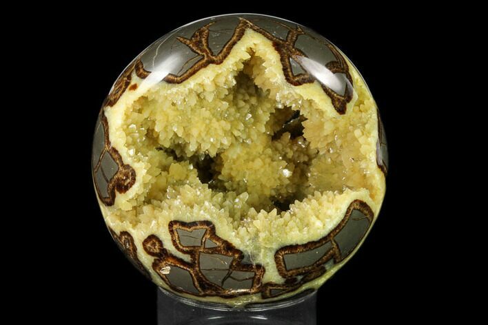 Crystal Filled, Polished Septarian Sphere - Utah #149929